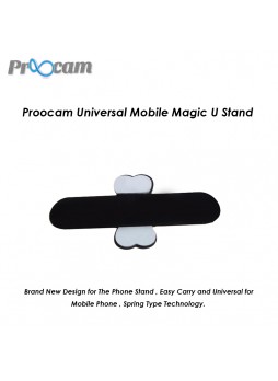 Proocam One Touch Universal Magic U Mobile Silicone Holder Stand for Phone  -Black 